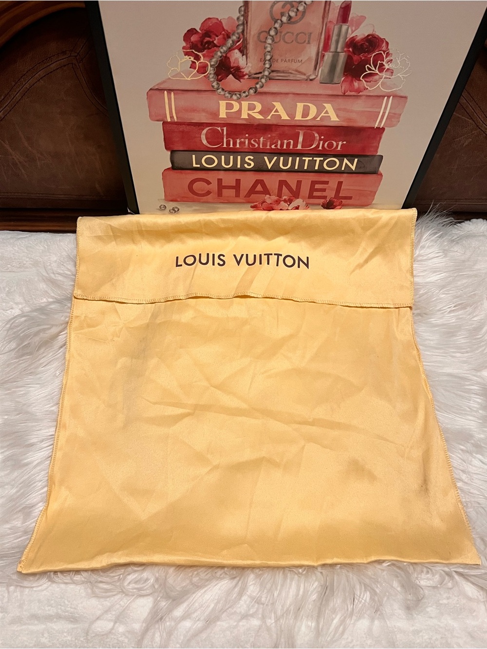 Louis Vuitton Yellow Protective Dust Bag large 20X20